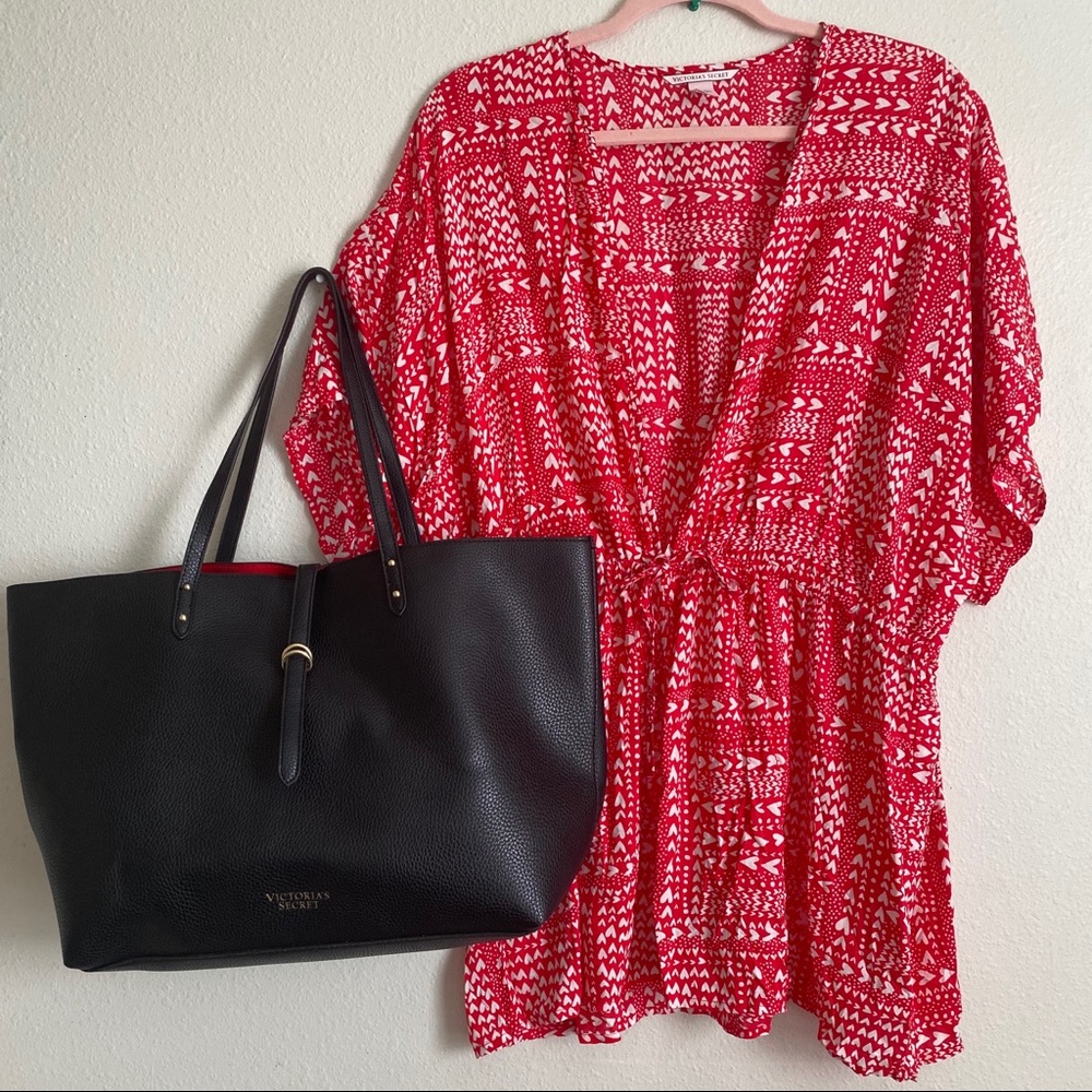 Victoria’s Secret Black Tote bag & heart cover up